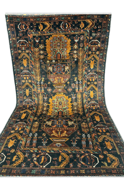 Dual motif Caucasian afghan Handmade carpet