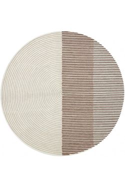 Circular Motion Round Handknotted Concentric Rug