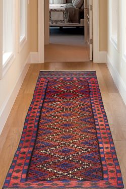 Persian Geometrical Handmade Afghan Carpet