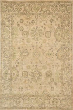 Pale Camel Toned Handknotted Oushak Rug