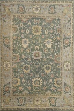 Betty Beige-Green Oushak Handmade Area Rug