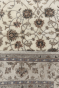 All over Floral Cream Kashan Wool Handknotted Carpet 