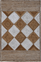 Ivory Diamond Pattern Natural Fiber Handmade Jute Rug