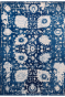 Floral Motifs Blue Handmade Modern Area Rug