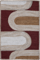 Four Oval Pattern Natural Fiber Handmade Rug