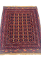 Faded Maroon Bukhara Pattern Handmade Afghan Carpet