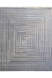 Gray Optical Illusion Handmade Modern Area Rug