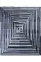 Black Optical Illusion Handmade Modern Carpet