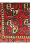 Maroon Multi-Bokhara Afghan Hand Knotted Rug