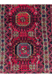 Five Point Medallion Cherry Red Afghani Handmade Runner Rug