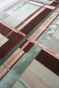 Hint of Salmon Pink Dual Striped Handmade Concentric Rug