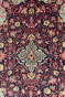 Maroon Center Piece Kashan Kashmir Handmade Carpet 