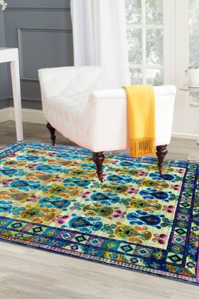 Ambi Tiles Sari Silk Area Rug