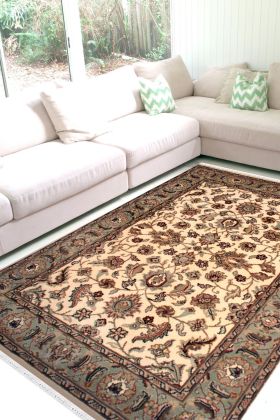 Mughal Teal Area Rug