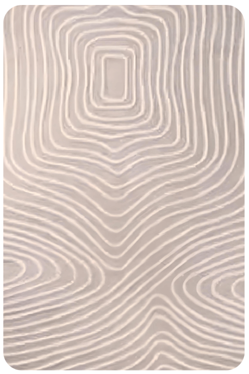 Cream Swirl Concentric Handmade Rug