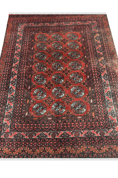 Piped Pattern Baluch Afghani Handmade Carpet