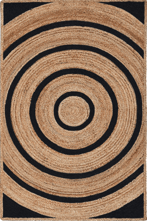 Inner Circle Natural Fiber Handmade Jute Rug