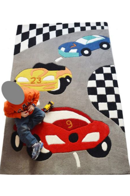 Cars on Road Kids Rug