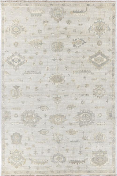 Aqua Marine Oushak Handknotted Large Area Rug