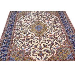 Ivory Neel Kashan Woolen Carpet