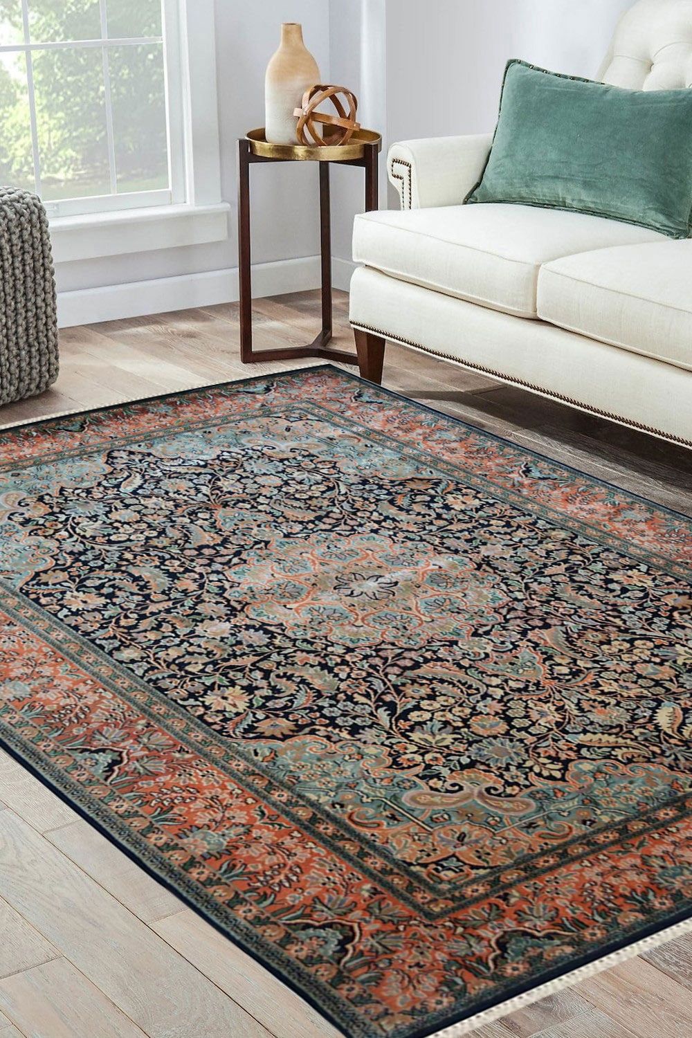 Buy Kashan Royal Blue Traditional Handmade Carpet