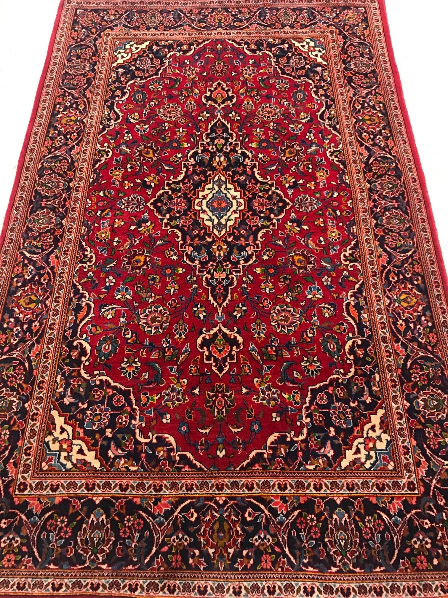 4'.6 x 7.3 ft Rouge Vintage carpet | Afghan Woolen | Rugsandbeyond